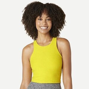 Beyond Yoga Spacedye Focus Cropped Tank in Lemon Citron